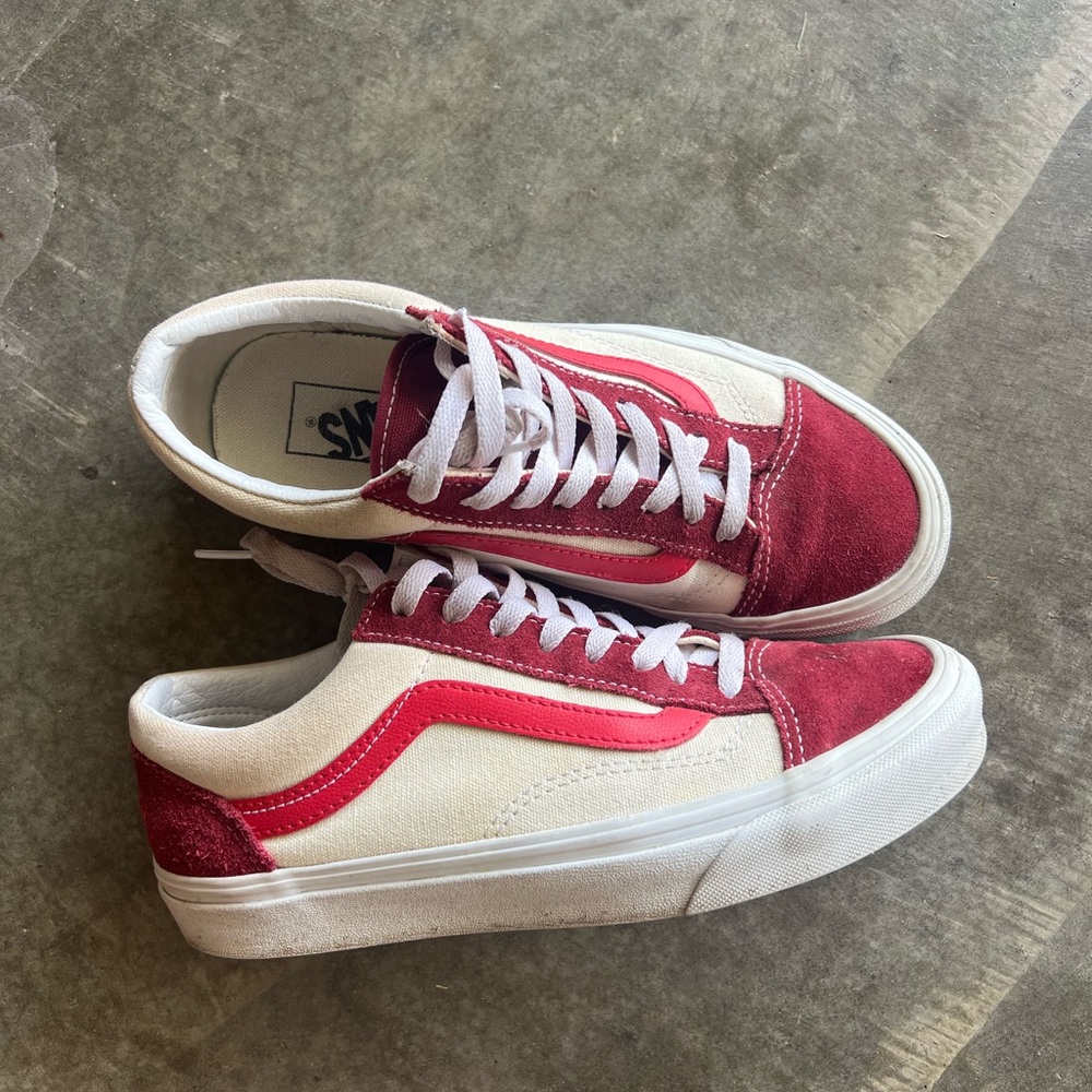 Red And Cream Old Skool Vans